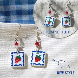 Pretty Fruit Tile Handmade Earrings - 2 Sets
