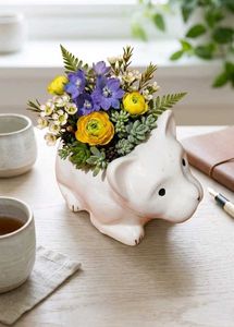 Tiger Shape Ceramic Pot, Cute Animal Planter