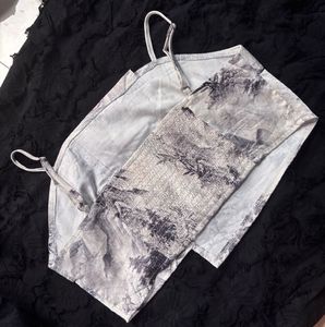 Unique Landscape Print Crop Top