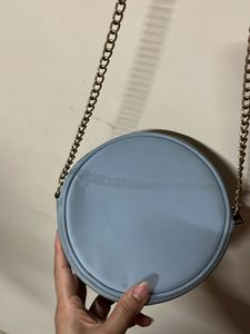 Chic Blue Round Crossbody Bag (From Pantaloons)