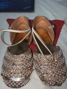 Embellished Pearl & Crystal Heels