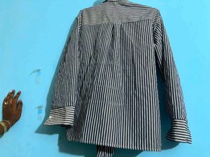 Chic Striped Button-Down Shirt