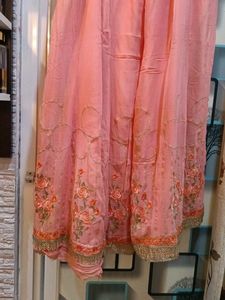 Beautiful Embroidered Peach Kurta