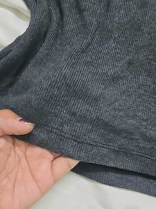 Dark Grey Athletic Print Long Sleeve Top