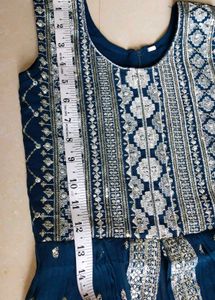 Elegant Teal Kurta Set with Sharara Pants