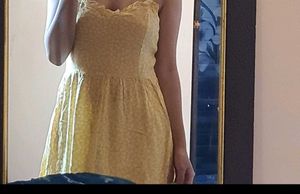 Yellow Floral Mini Dress