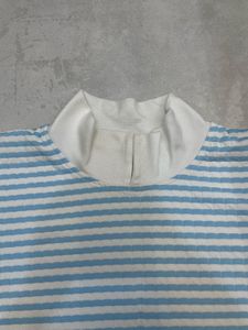 Striped Mock Neck Top