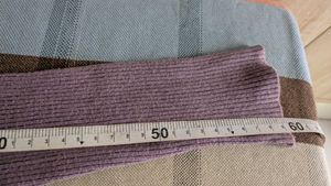 Lilac Ribbed Knit Sweatshirt