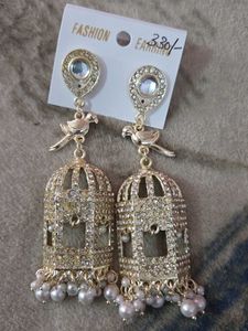 Exquisite Birdcage Jhumka Earrings