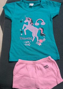 Kids Unicorn T-shirt & Shorts Set