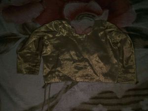 Elegant Gold Silk Blouse