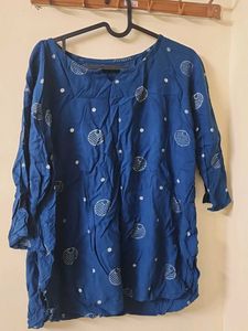 Blue Printed Casual night suit