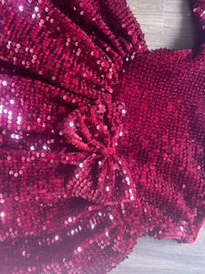 Gorgeous Shimmery Party Wear One Shoulder Frock