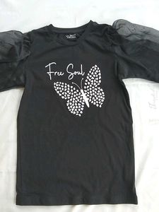 🖤Cute Black Butterfly "Free Soul" Top