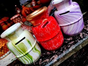 Piggy Bank Made By Pottery Art