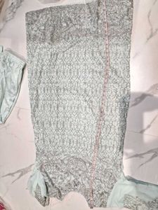 Elegant Salwar Bottoms - Light Blue 3pc 3xl
