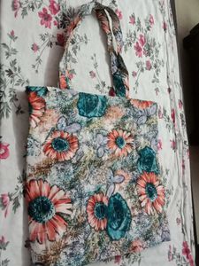 Floral Print Tote Bag