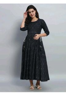 Stylish Black Bandhani Print Kurta