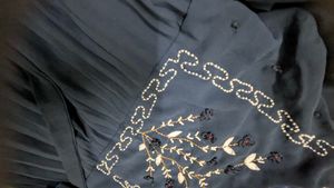 Elegant Navy Blue Embroidered Kurta