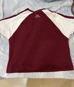 Maroon &amp; White "Vibes" Graphic T-Shirt