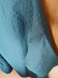 Men's Teal Textured Short Sleeve Shirt