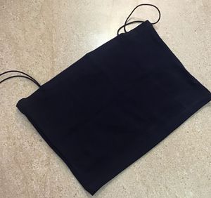 Navy Blue Spaghetti Strap Crop Top