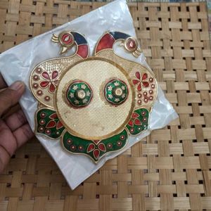 Peacock Meenakari Pooja Thali