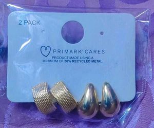 Primark Gold Hoop & Drop Earrings (2 Pack)