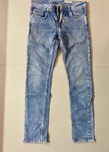 Men's Blue Washed Jeans