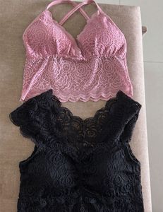 Lace Bralettes (Pink & Black)