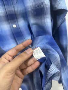 Men's Blue Plaid Button-Down Shirt 🇺🇸
