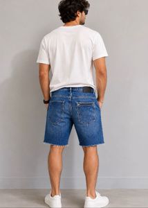 United Colours of Benetton Men's Blue Denim Shorts