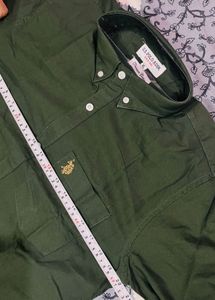 Men's Classic Green Button-Down Shirt