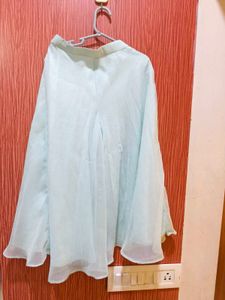 Girls crop top with plazzo and jacket