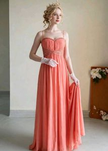 with freebies 🫶 Stunning Peach Embellished Gown