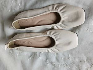 Cream Ballet Flats - Square Toe