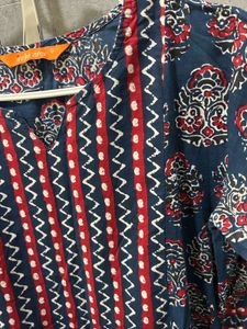 Blue Printed Anarkali Kurta