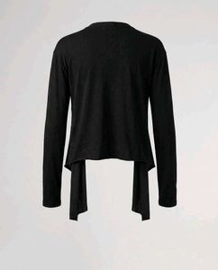 Black Tie-Front Coverup
