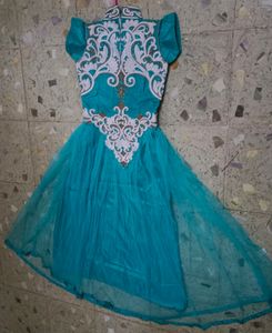 2 peace gown &amp; dupatta sky blue colour