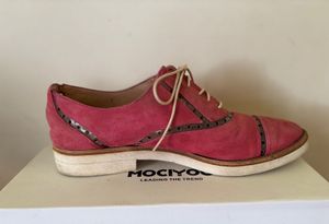 Emporio Armani Pink Suede Oxfords