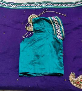 Vibrant Purple Embroidered Saree