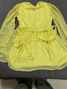 Chic Yellow Polka Dot Dress