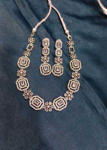 AD stone Necklace &amp; Earring Set