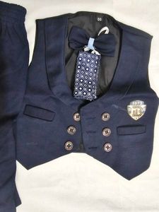 Navy Blue Semi Suit