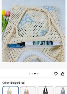 Crochet Bag Bow Purse for Women Coquette Aesthetic