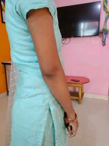 Elegant Blue Sequined Kurta Set