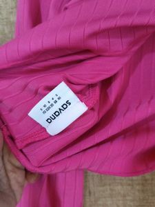 Pink Long Sleeve Crop Top