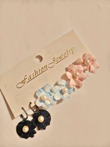 🔥 BUY 1, GET 1 FREE🔥Flower Earrings Set of 3