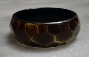 Unique Brown Patterned Bangle Bracelet
