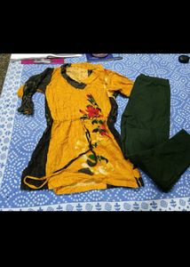yellow floral top g pants and new face wash fr